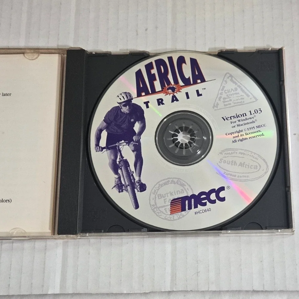 Africa Trail PC Game 1995 Windows Mac MECC Vintage Oregon Trail‎ Era (CIB)